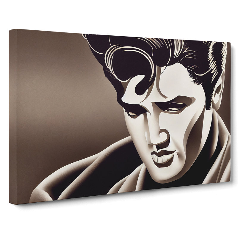Elvis Presley Art Deco Vol.1 - Wrapped Canvas, 50cm H x 76cm W x 3cm D