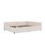 Grand lit plateforme tapissier avec port USB et 2 tiroirs