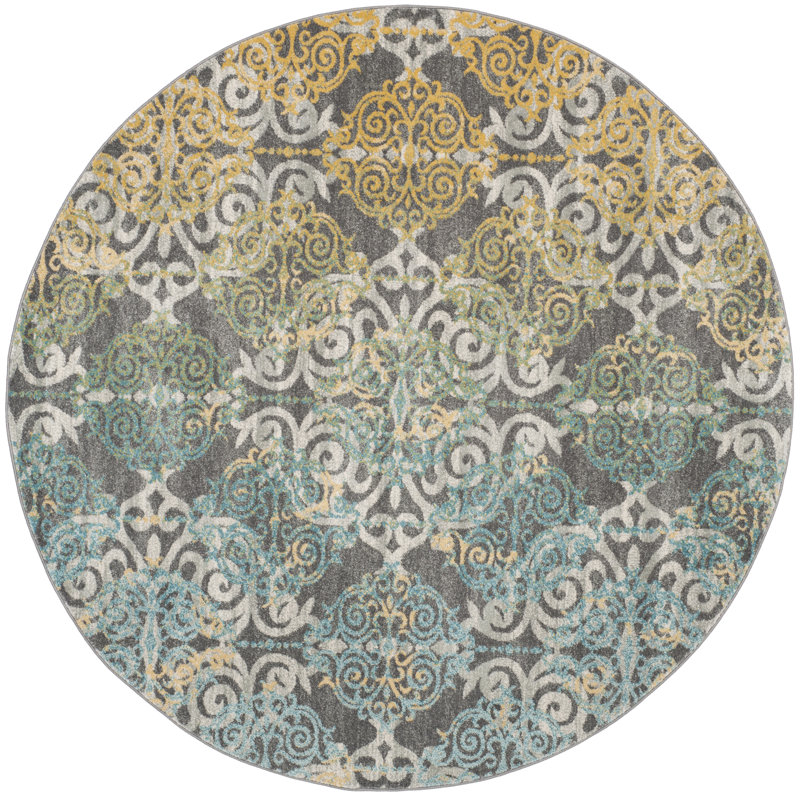 Tapis performance damassé Allard, Rond 5 pi 3 po