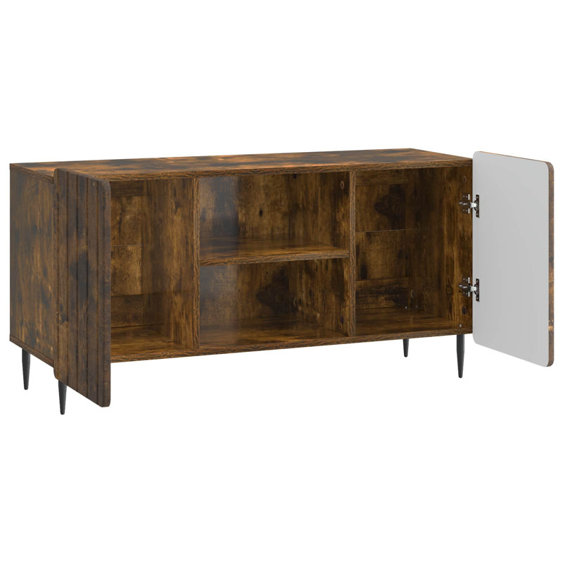 TV Stand, 52cm H x 102cm L x 34.5cm W, Smoked Oak