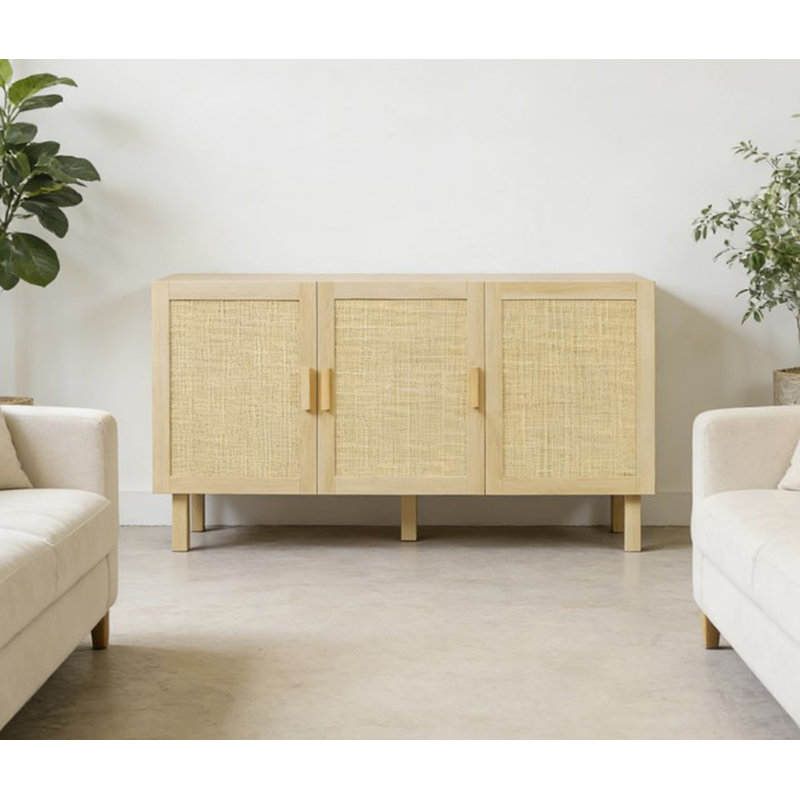 Buffet, armoire de cuisine avec tablettes réglables, armoire d'appoint