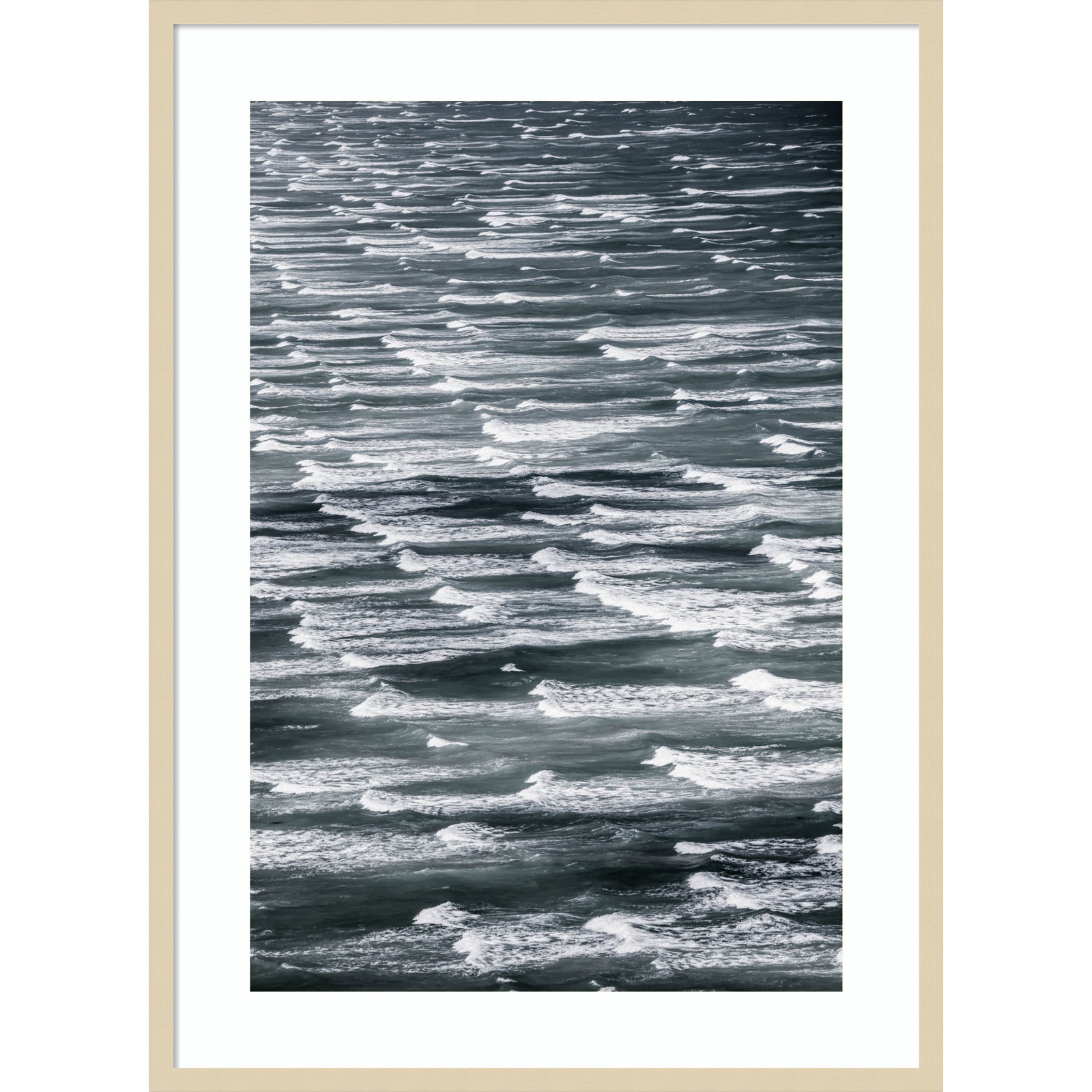 Daisey "Infinite Waves 02" Print, Brown Framed, 41" H x 30" W