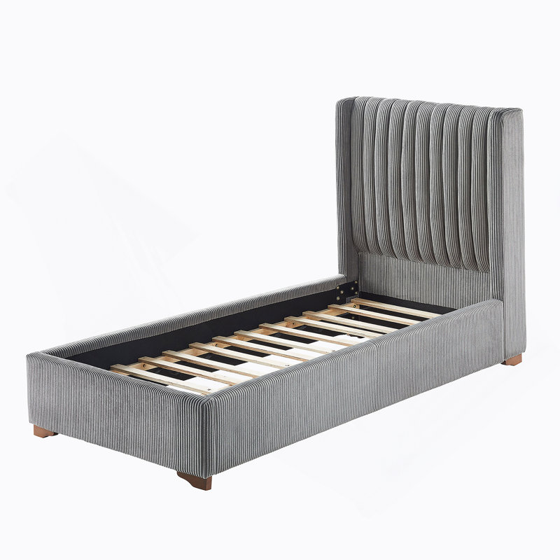 Lit simple gris foncé