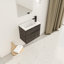 Meuble-lavabo 22 po avec lavabo en céramique, porte à fermeture en douceur-1748805149
