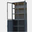 Garde-manger de 76,75 po de hauteur avec portes en verre, vitrine en acier avec verre à 3 côtés et lumières DEL, vitrine avec rangement-687389284