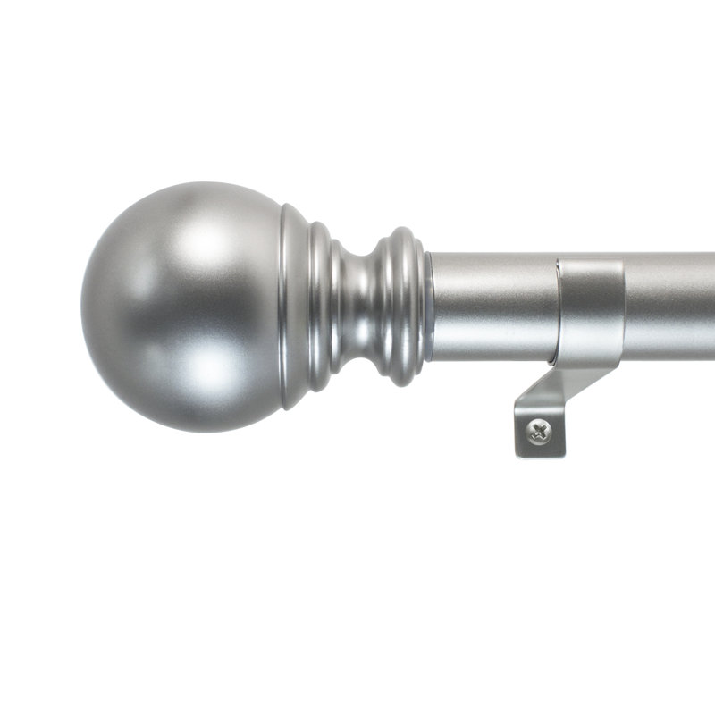 Tringle de rideau simple en plastique réglable, l 18 po - 36 po, Argent