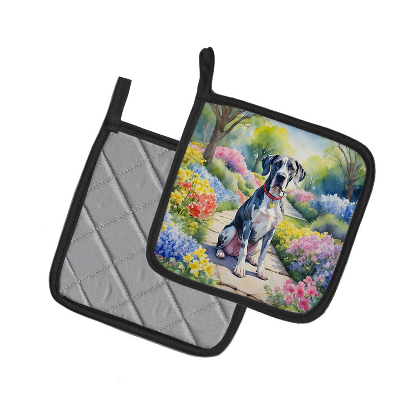Caroline's Treasures Floral Polyester Potholder Set