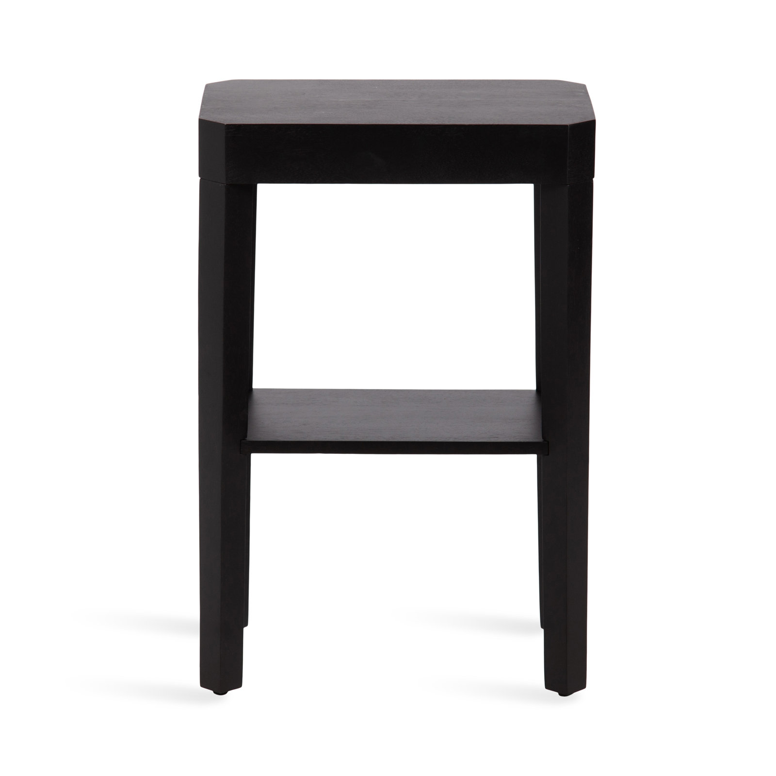 Ardentown Mango End Table Storage Included, 24.25" H x 16" W x 10" D, Black
