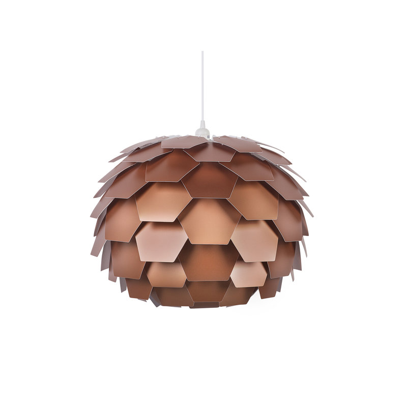 Hampshire 1 - Light Unique/Statement Pendant, 165cm H x 40cm W x 40cm D, Copper/White