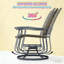 Ensemble de 2 chaises pivotantes en rotin avec mouvement à 360 °, capacité de 265 lb-1221877421