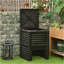 Composteur d'extérieur à grande capacité 80 gallons Outsunny Garden Compost
