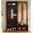 Farmhouse Widen Hall Tree with 4 Rattan Doors, Versatile 4-In-1 Seating Bench with 6 Hooks, Mid-Century Entryway Shoe Cabinet with Adjustable Shelf for Living Room-1505318805