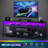 Media Console TV Stand with LED Lights & Charging Station, Storage Shelves Entertainment Center for Living Room & Bedroom-1850145878-1850145872