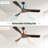 52 Inch Ceiling Fan Without Light, 3 Abs Blades Outdoor Ceiling Fan 6-Speed Reversible Dc Motor For Living Room, Bedroom-224514581