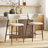 25" Counter Height Upholstered Bar Stool with Metal Frame, Curved Backrest and Footrest-754098735