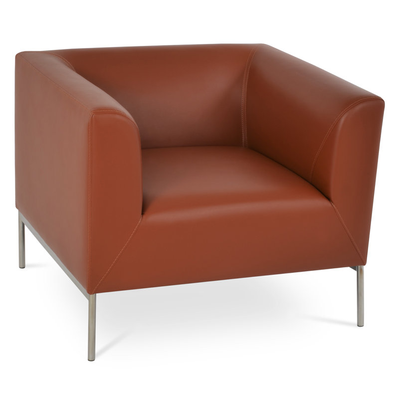 Fauteuil Laguna, Similicuir cannelle