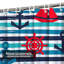 Rideau de douche imperméable à motif nautique abstrait avec roues à 12 crochets-768573834