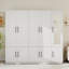 Armoire 5 portes avec tablettes et porte miroir, H 70,87 "
