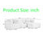 Canapé modulaire en velours 4 places avec repose-pieds mobile Boneless-112620495