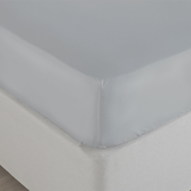 Flannel Fitted Sheet, White, Kingsize (5')