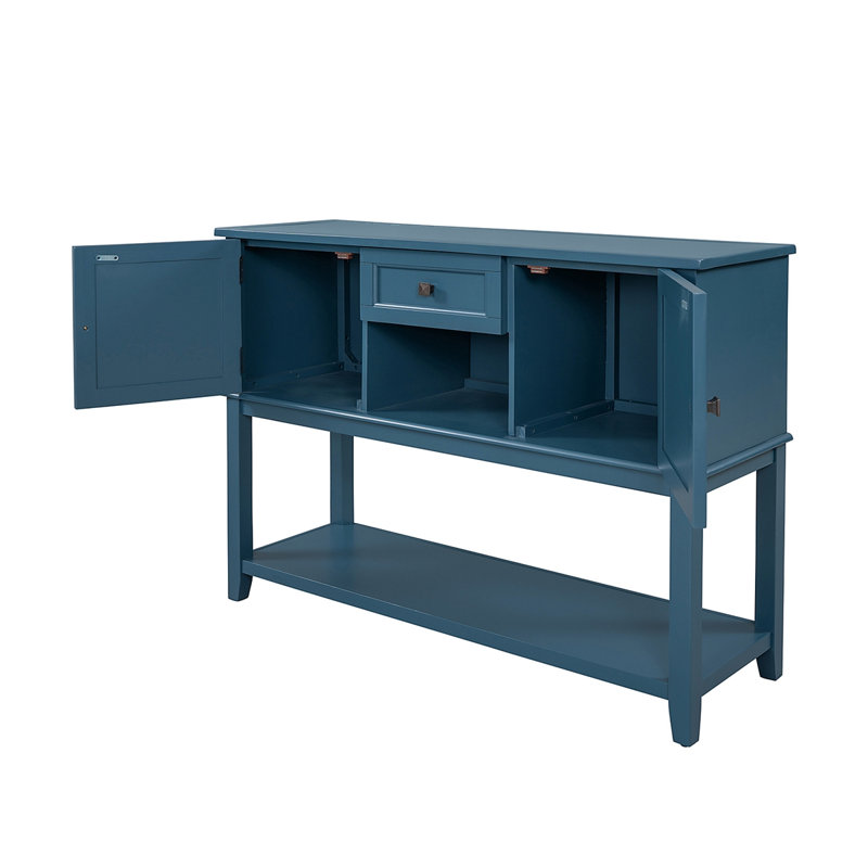Console avec tiroirs, Bleu marine