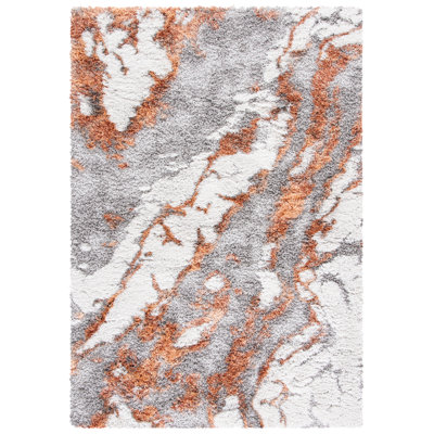 Wojtowicz Abstract Gray/Rust Area Rug