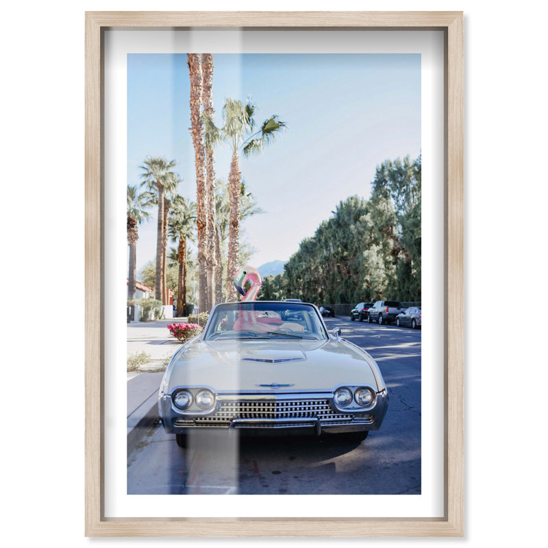 «Summer Ride Shadowbox Print» par Notoriart, Crème, crème, H 16 po x l 11 po