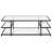 Greenwich 54" Glass And Steel Coffee Table With Three Shelves-2048816602