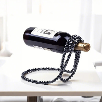 Pearl Necklace Wine Rack (Black)