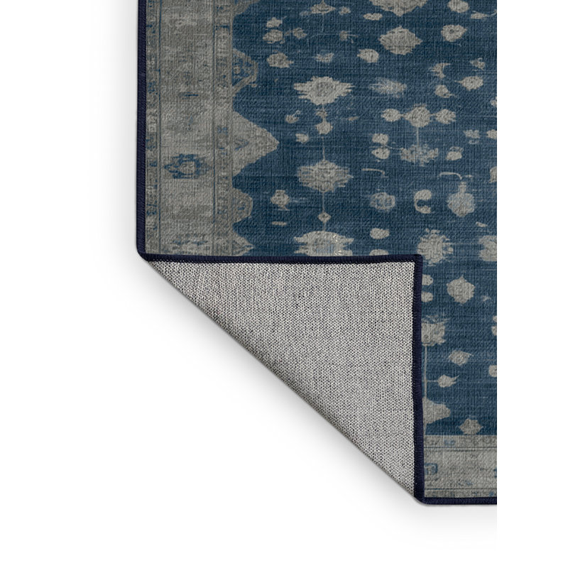 Tapis gris lavable à la machine, Carré 8 pi