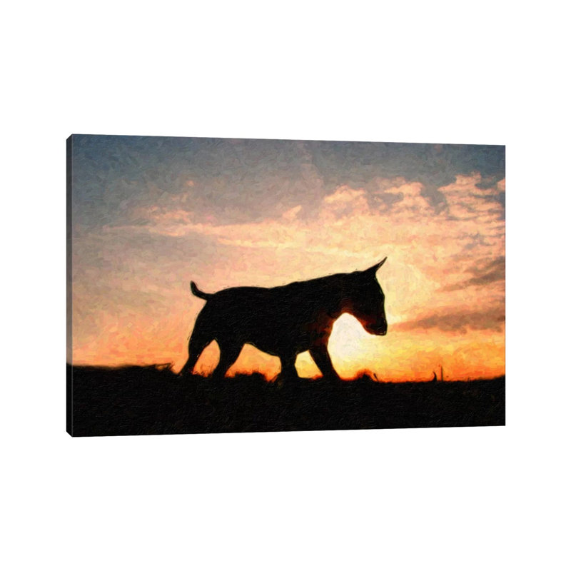 English Bull Terrier by Michael Tompsett - Wrapped Canvas Print, 20.32 cm H x 30.48 cm W