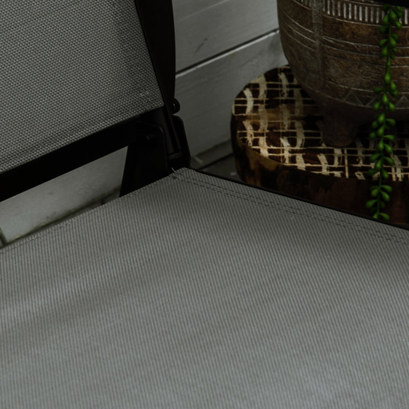 Fauteuil oscillant d'extérieur, banc de patio avec structure en acier et siège gris