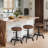 Grampian Swivel Adjustable Height Counter Stool with Metal Frame