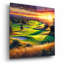 'Golf Club Landscape' by Rey Klimt Acrylic Glass Wall Art, 12" x 12"