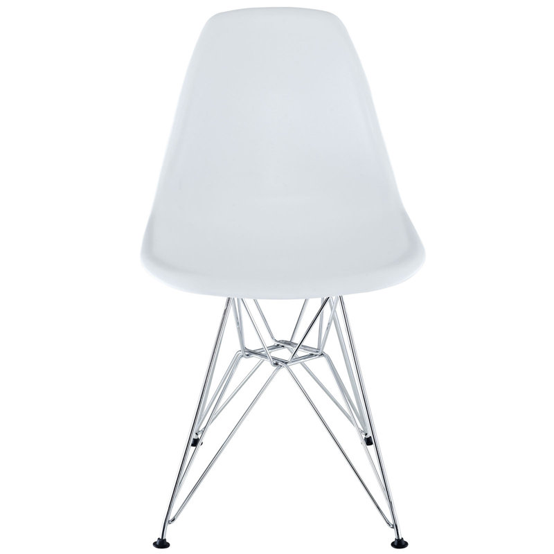 Chaise en plastique Modway, Blanc