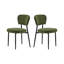 Ensemble de 2 chaises de salle à manger rembourrées - vert