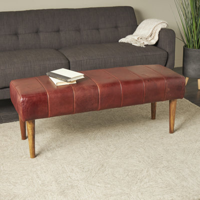 Banc en cuir véritable