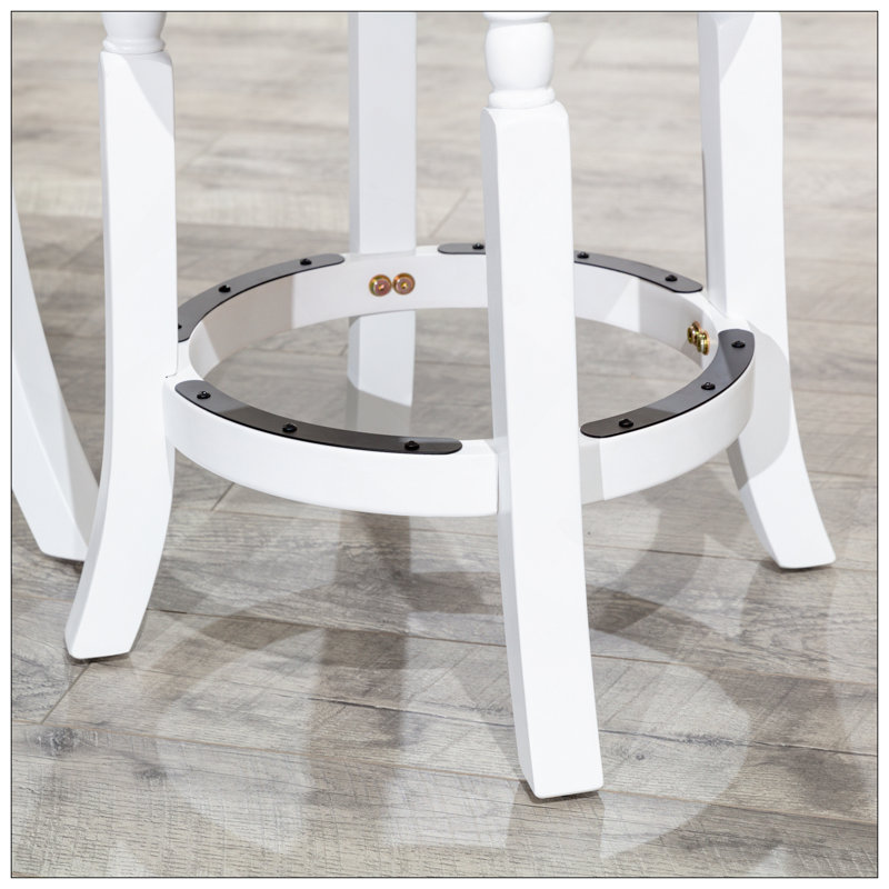 Élégant tabouret de bar de 30 pouces avec siège pivotant et pieds évasés, parfait pour les cuisines et les bars modernes