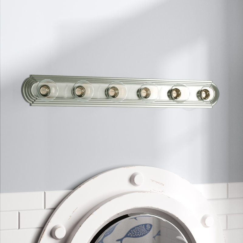 Applique murale / salle de bain à six lumières De-Lovely de Génération Lighting , Nickel brossé