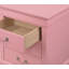 Table de chevet Kiama rose à 3 tiroirs-1703043727
