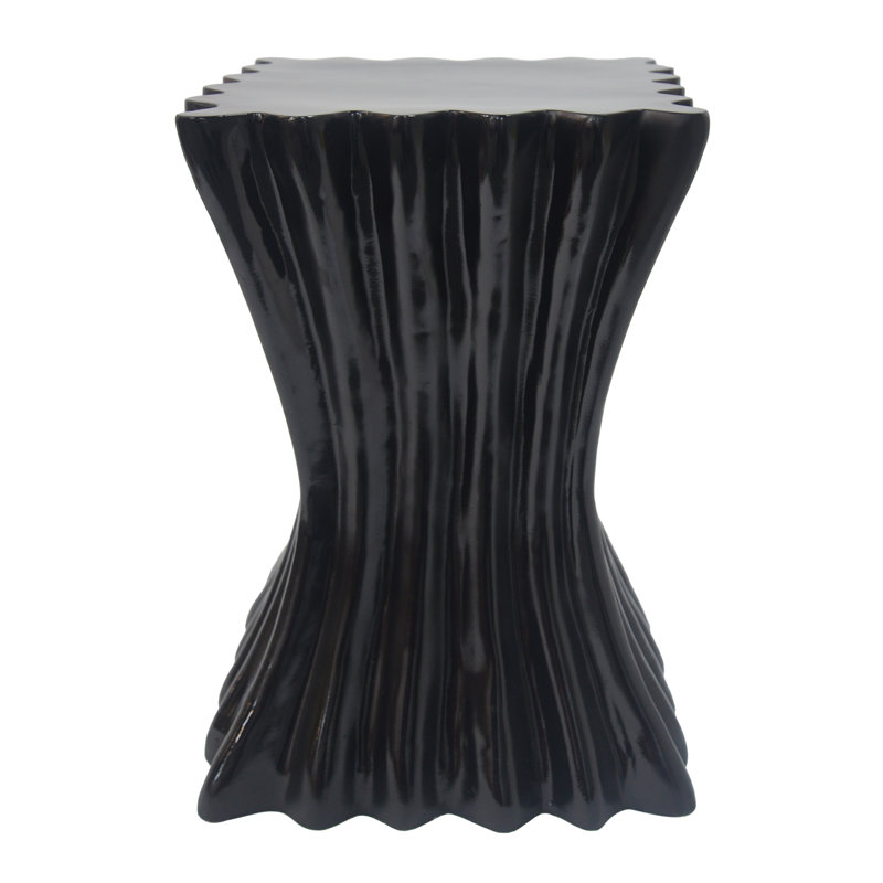 MGO Archaistic Wavy Side Table, Black