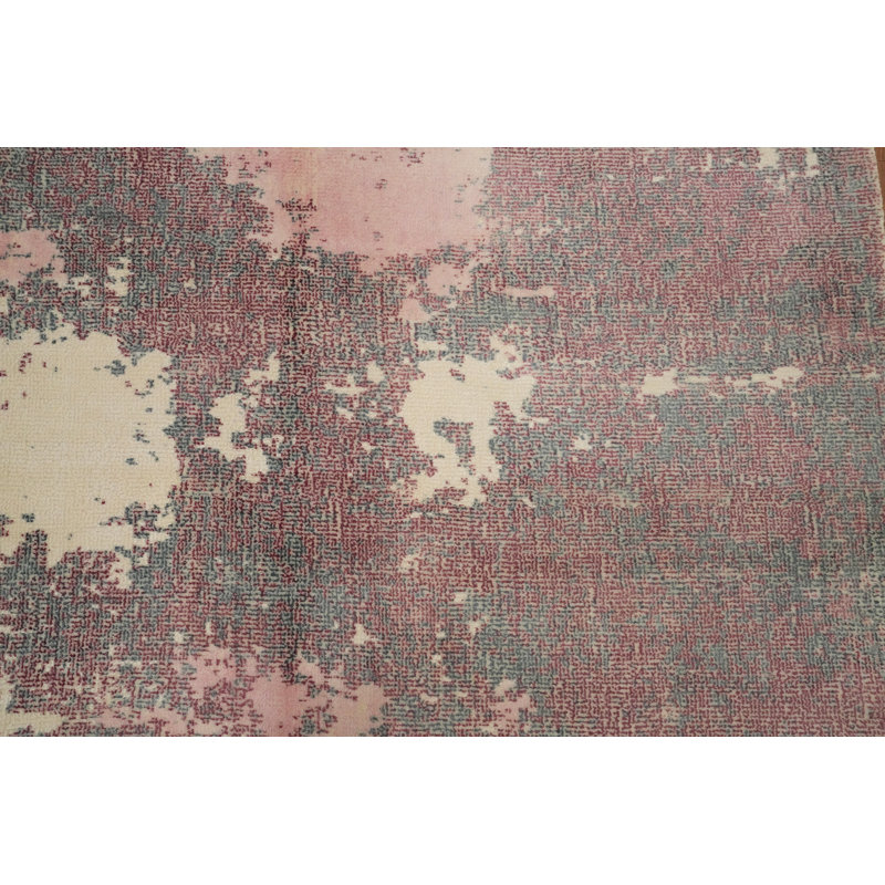 Tapis à motif abstrait Blush 5 x 5 pour un décor de salon moderne