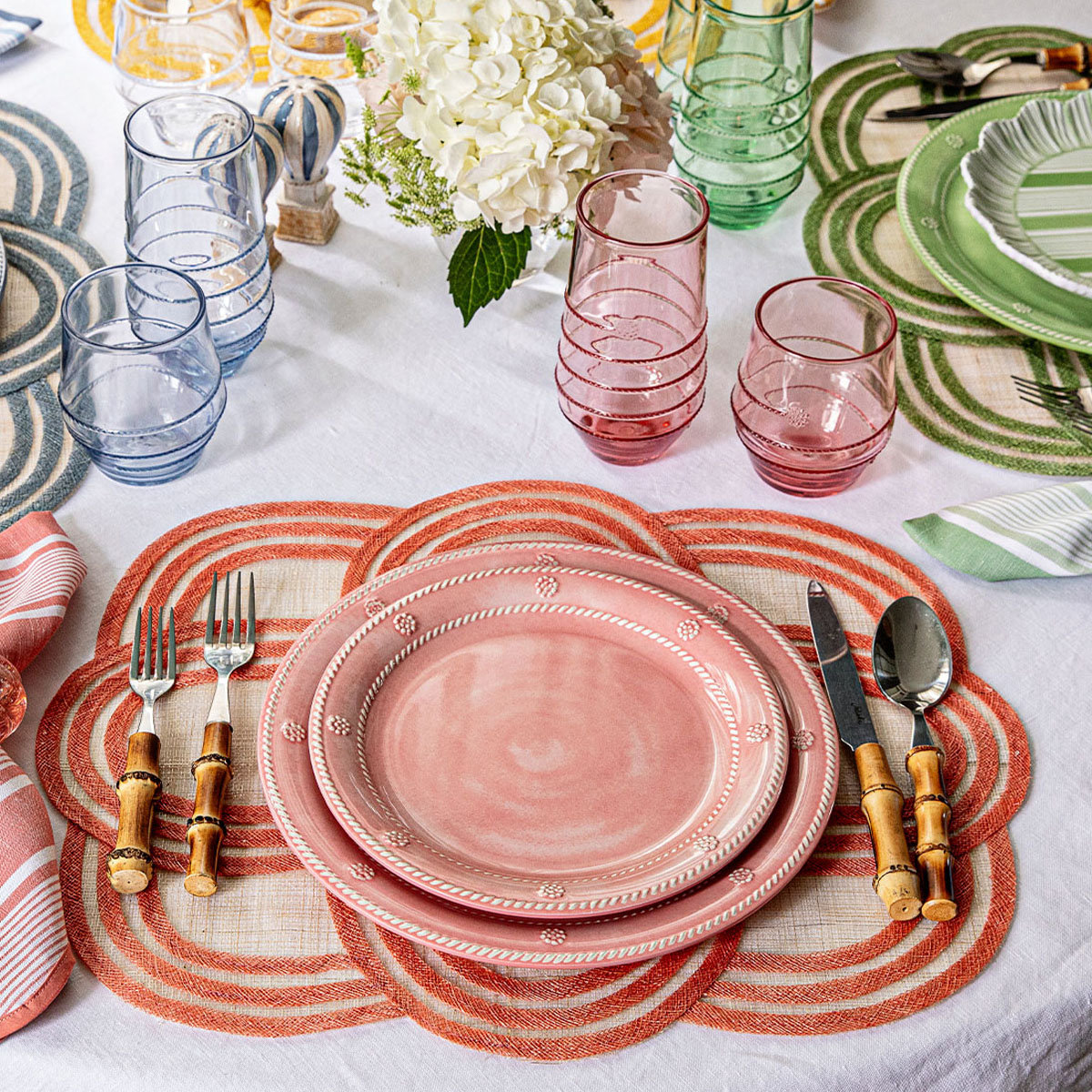 Berry & Thread Melamine Dessert/Salad Plate, Coral