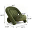 Chaise d'appoint moderne en velours sans accoudoirs 30 po avec mousse haute densité-130583691