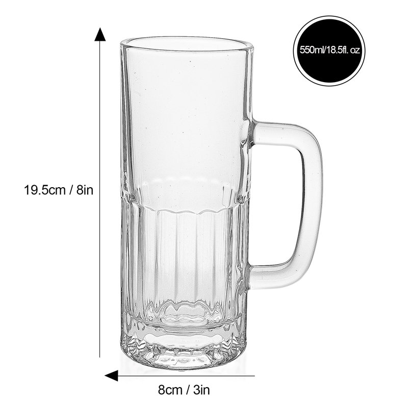 Boukhari 18.5oz. Crystal Beer Mug Set