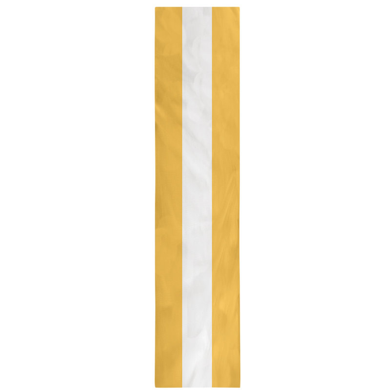 Boston Table Runner, Boston,Yellow/White/Yellow, 72" x 16", Polyester