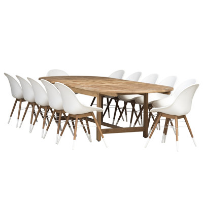 Anautica Oval 12 - Person Outdoor Dining Set