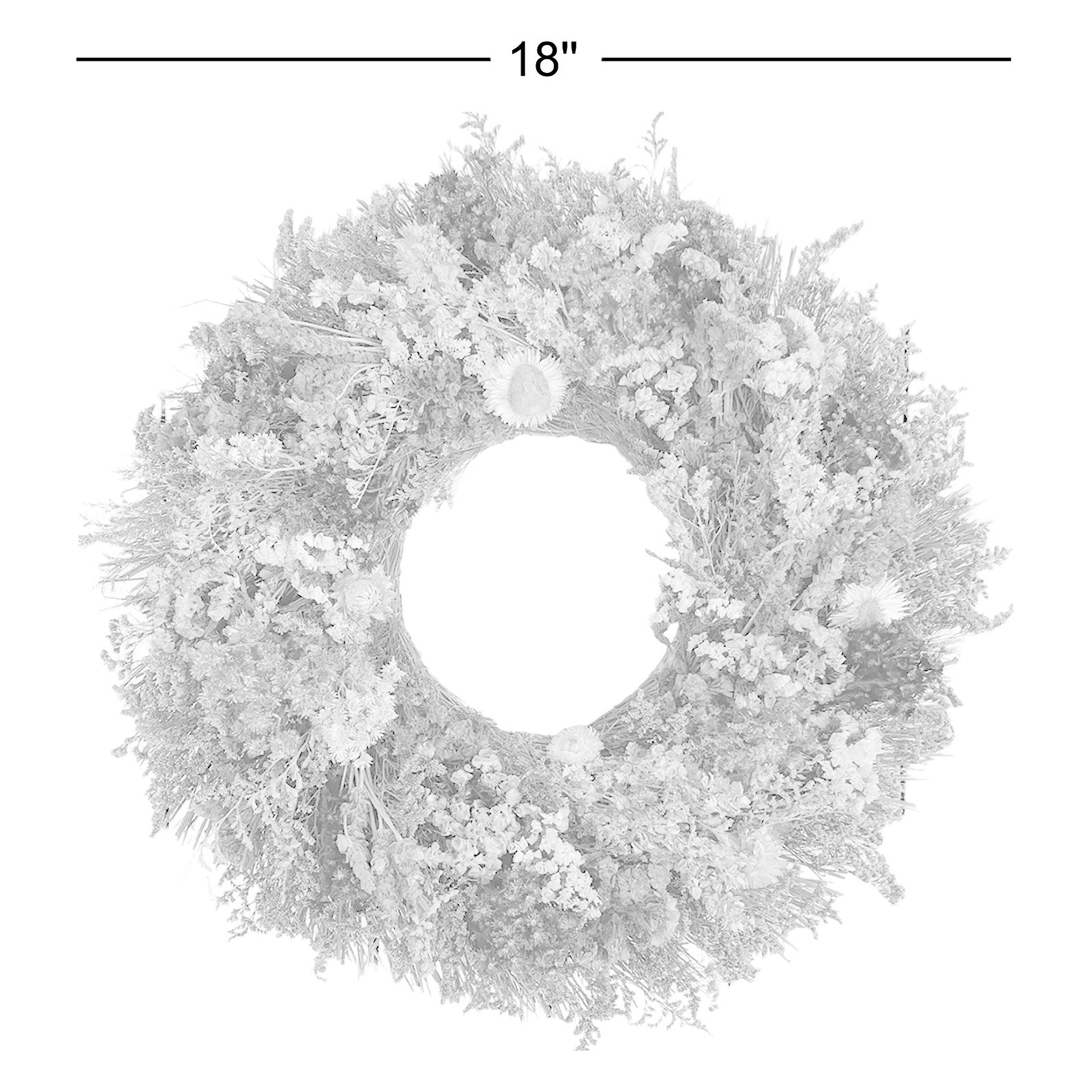 18" Handcrafted Strawflower Wreath