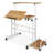 Mobile Computer Desk Workstation, Rolling Laptop Standing Table with Monitor Shelf and Host Rack-82396207