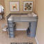 Lit mezzanine simple gris avec grandes tablettes, bureau et lumière DEL-2040362451-2040362448